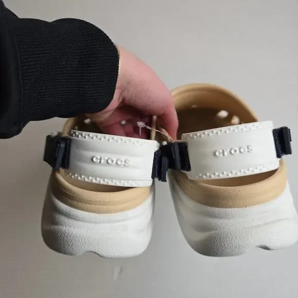 Crocs Duet Max II Clogs Size Men's 12 Shitake Water Shoes Adjustable Straps - Picture 3 of 5